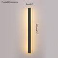 Modern minimalist black waterproof led wall light garden decor