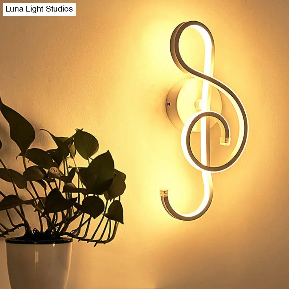 Modern minimalist black & white led ring sconce – bedroom wall light