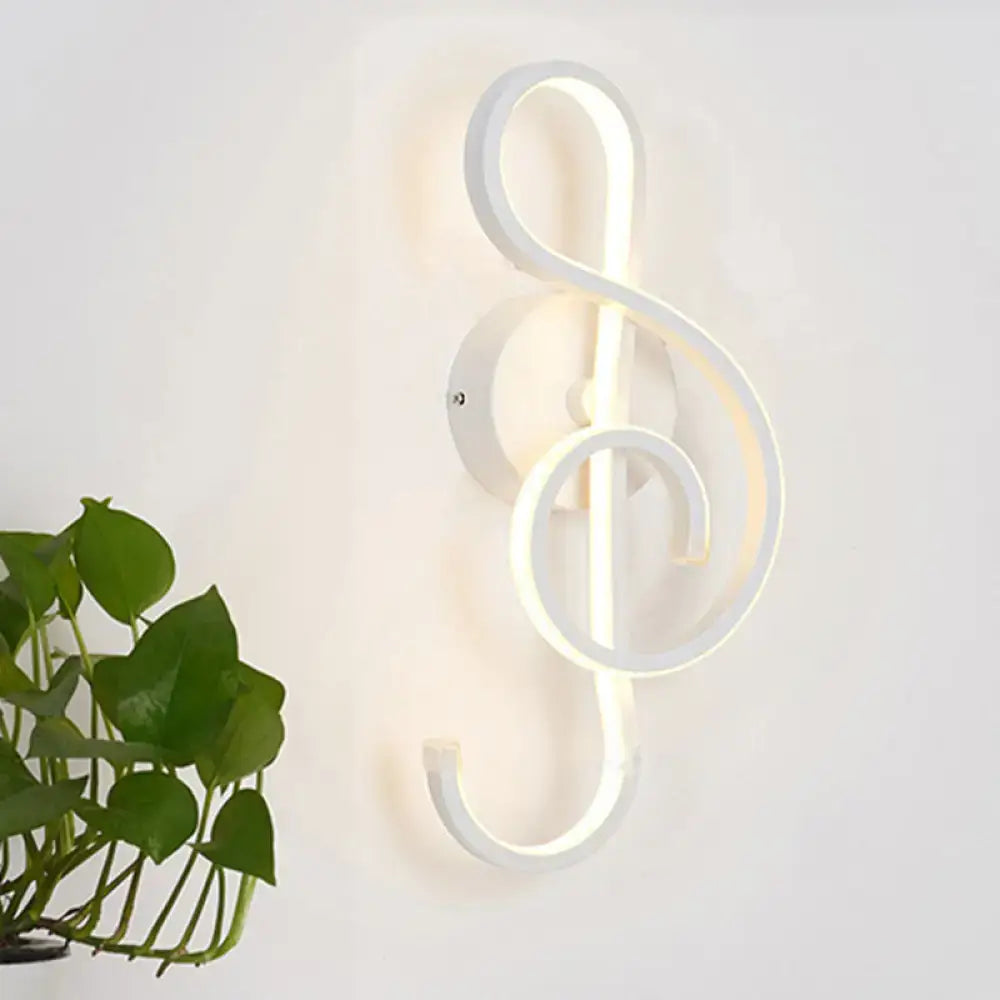 Modern minimalist black & white led ring sconce – bedroom wall light