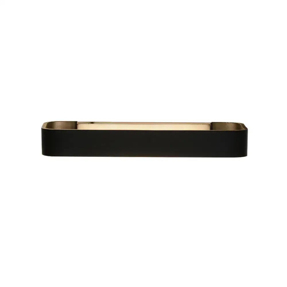 Modern minimalist black & white rectangular wall lamp bedroom light
