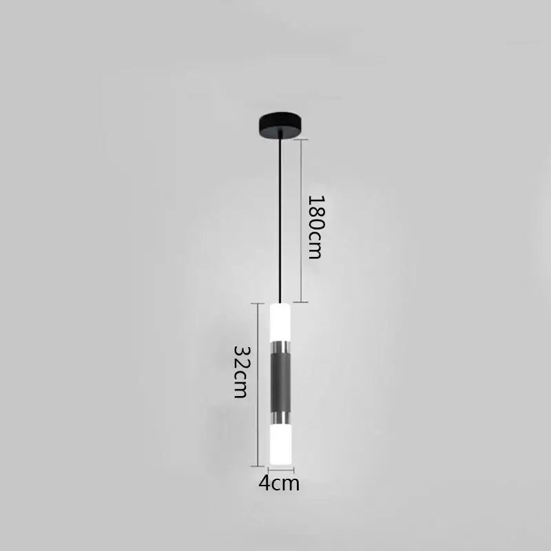 Modern minimalist black & white ring pendant lamp dining room led