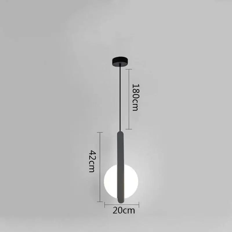 Modern minimalist black & white ring pendant lamp dining room led
