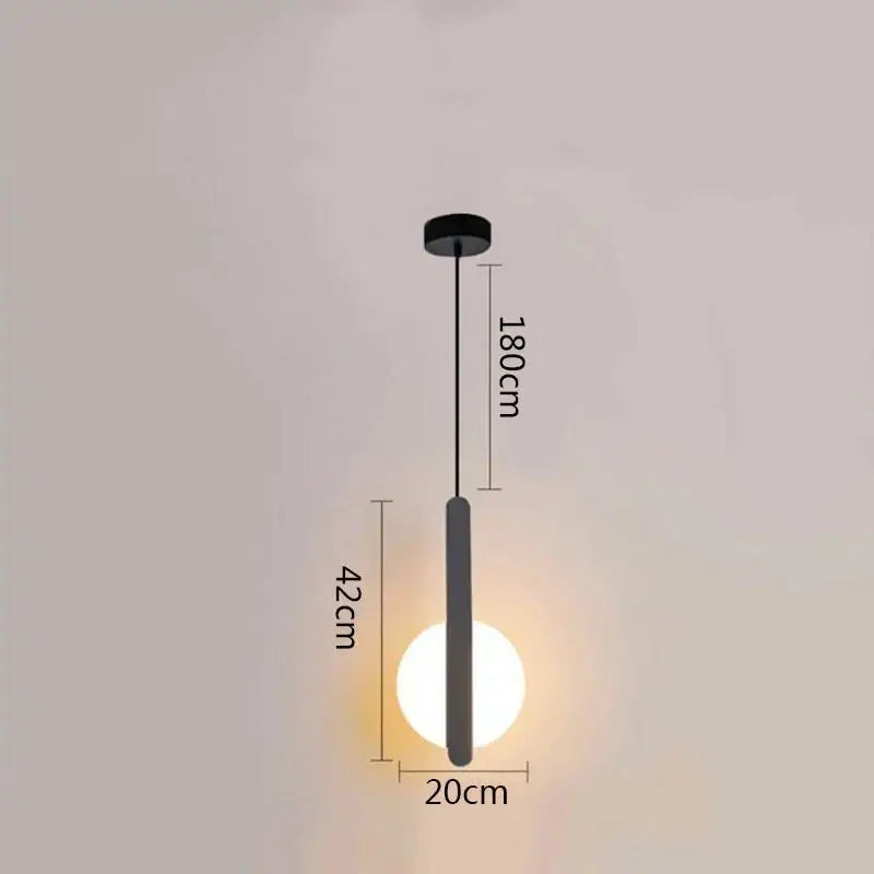 Modern minimalist black & white ring pendant lamp dining room led