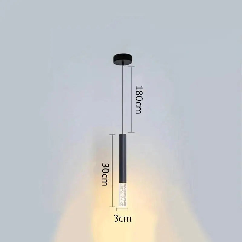 Modern minimalist black & white ring pendant lamp dining room led