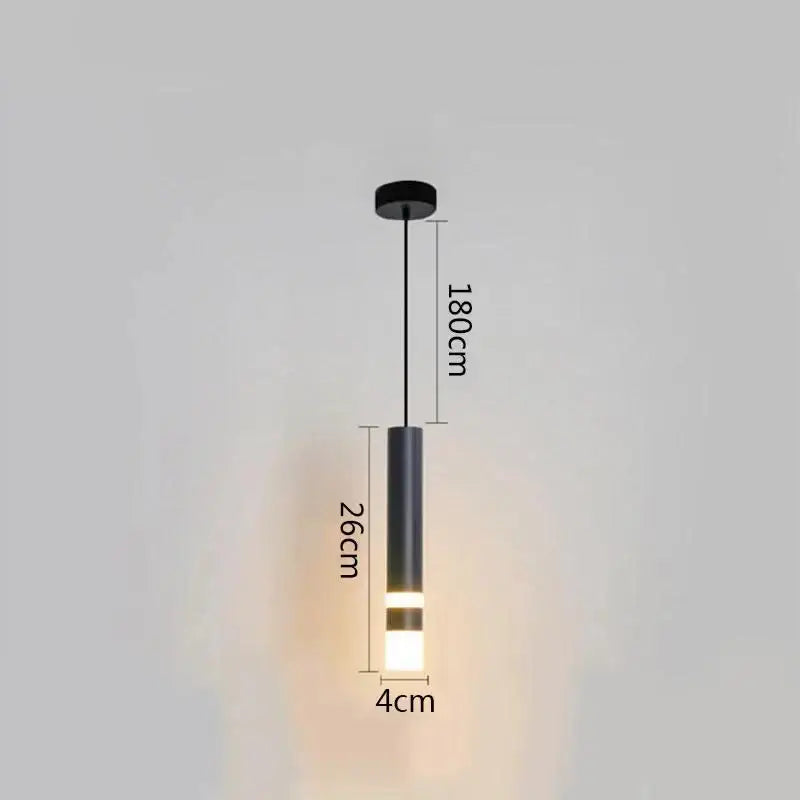 Modern minimalist black & white ring pendant lamp dining room led