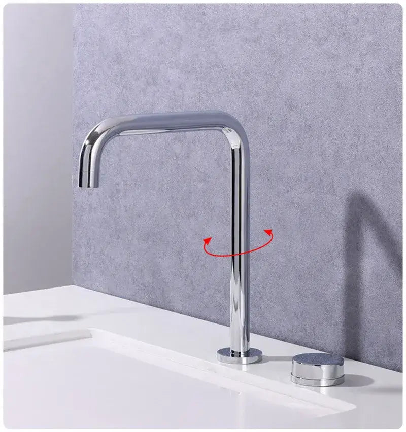 Modern minimalist brushed gold basin faucet bathroom sink tap