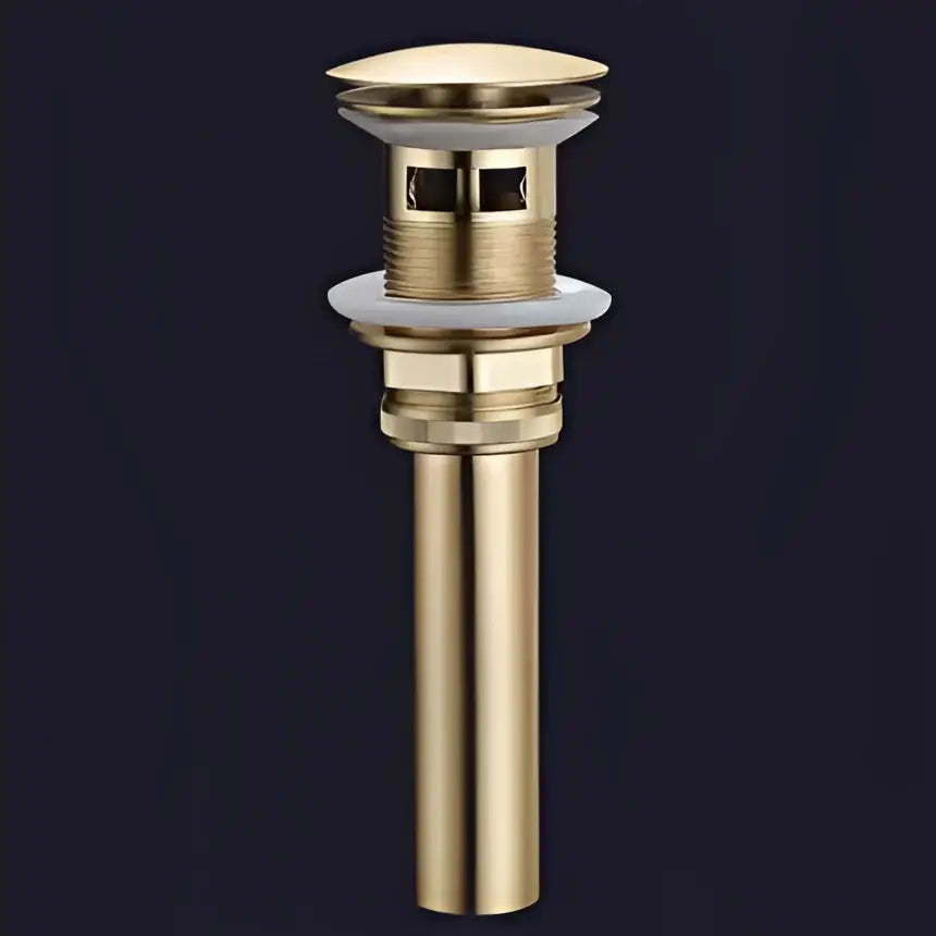 Modern minimalist brushed gold brass basin faucet bathroom fixture