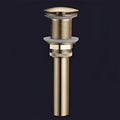 Modern minimalist brushed gold brass widespread bathroom faucet