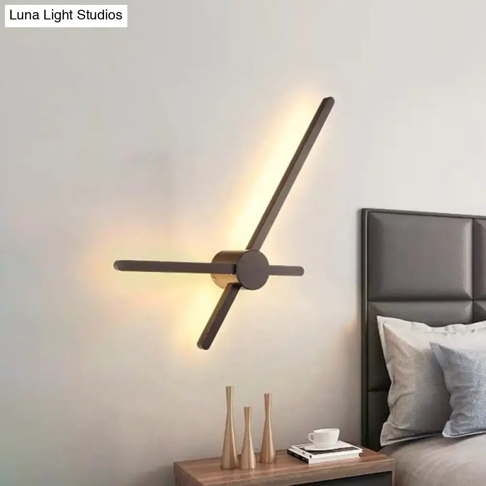 Modern minimalist coffee finish wall lamp bedroom sconce