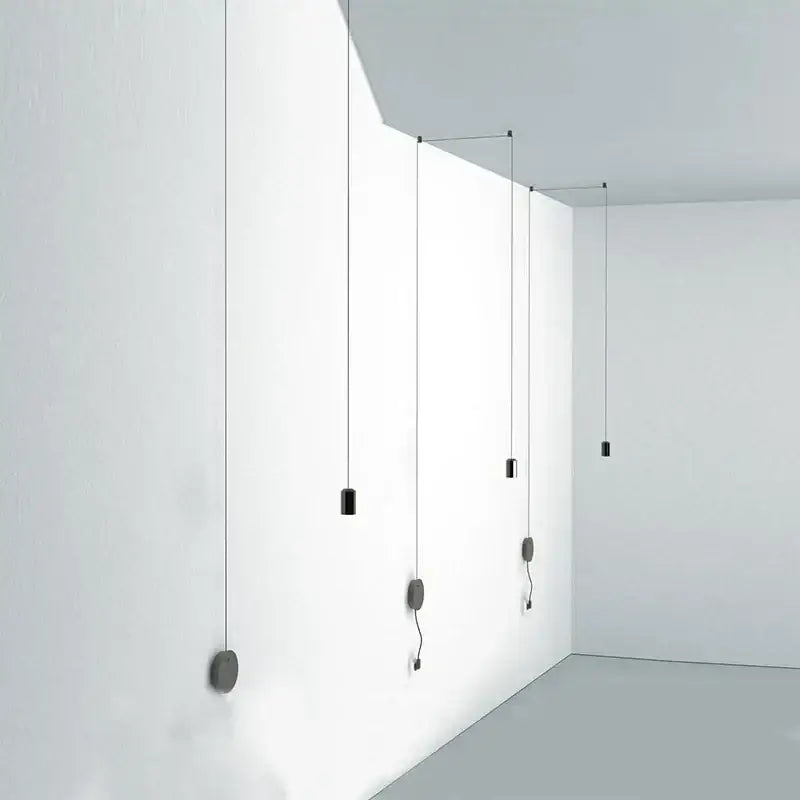 Modern minimalist decorbites black rope pendant lamp living room light
