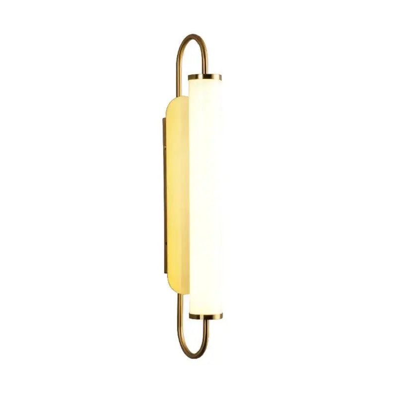 Modern minimalist gold led wall lamp bedroom cylindrical sconce
