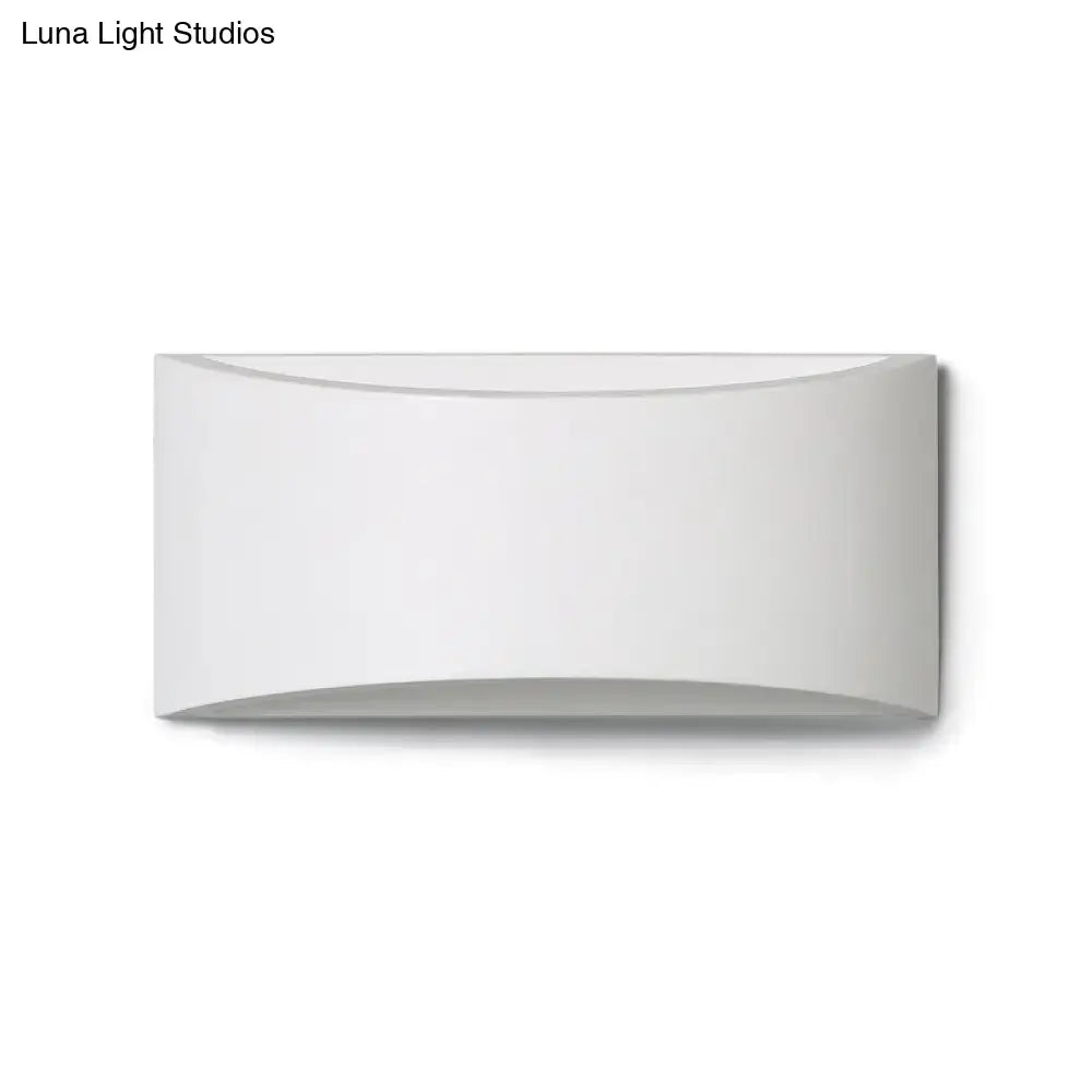Modern minimalist gray curved wall sconce – bedroom led light