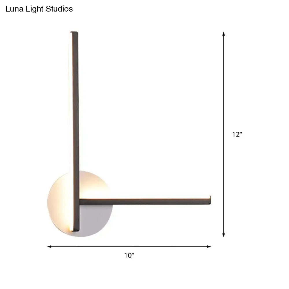 Modern minimalist linear wall light fixture for bedroom warm & white