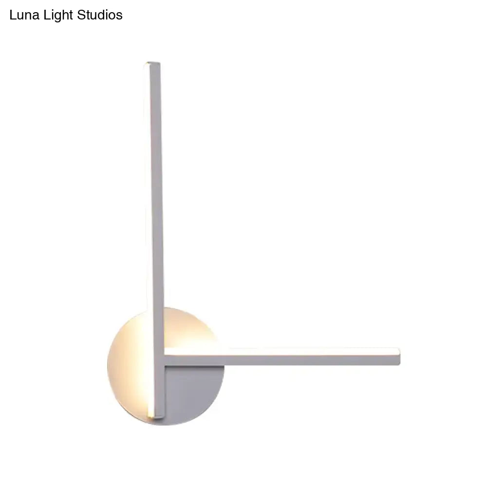 Modern minimalist linear wall light fixture for bedroom warm & white