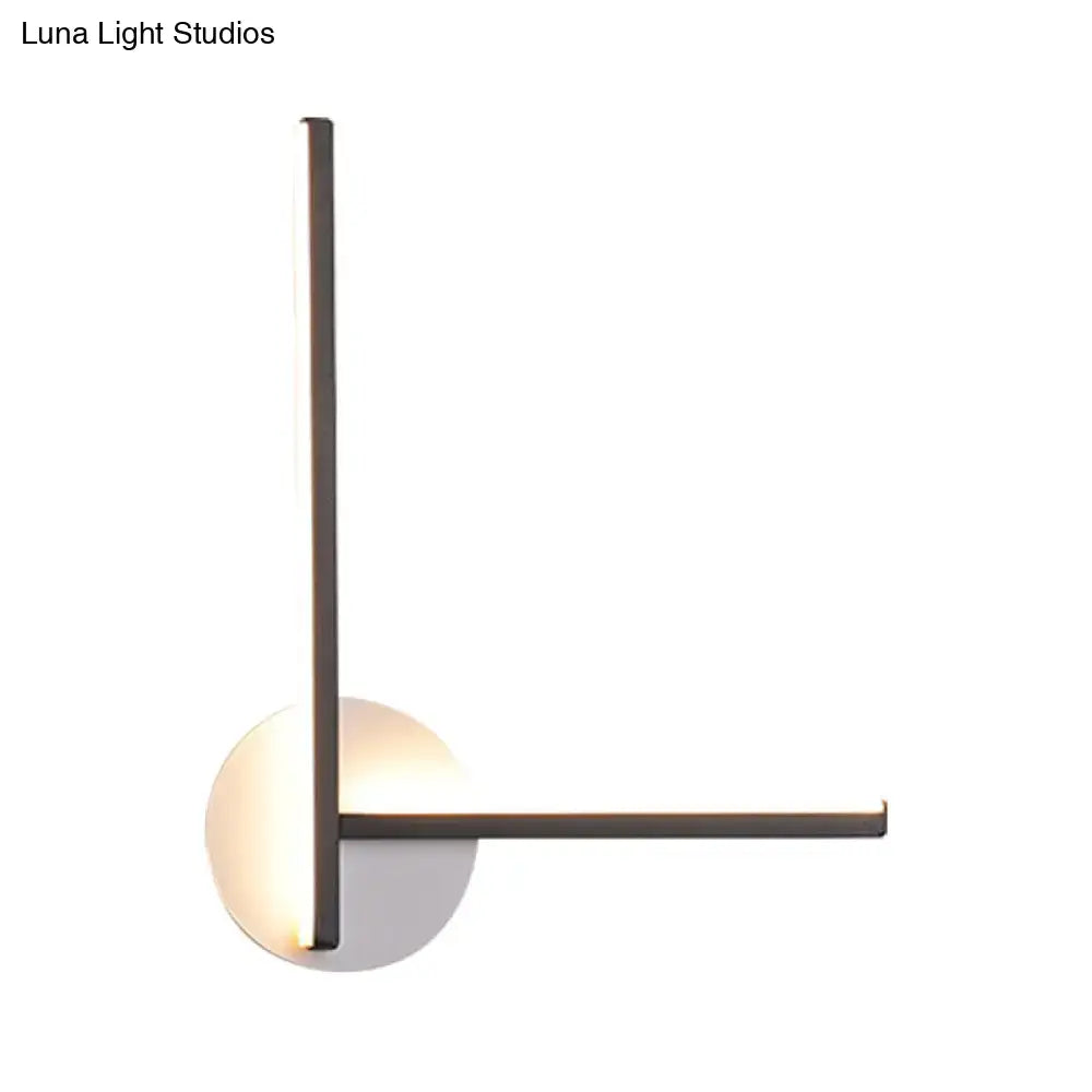 Modern minimalist linear wall light fixture for bedroom warm & white