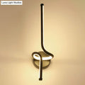 Modern minimalist metallic led wall sconce bedroom linear light