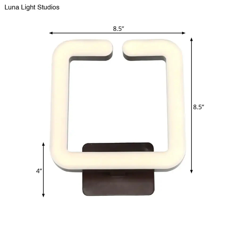 Modern minimalist off-white led wall sconce bedroom natural light