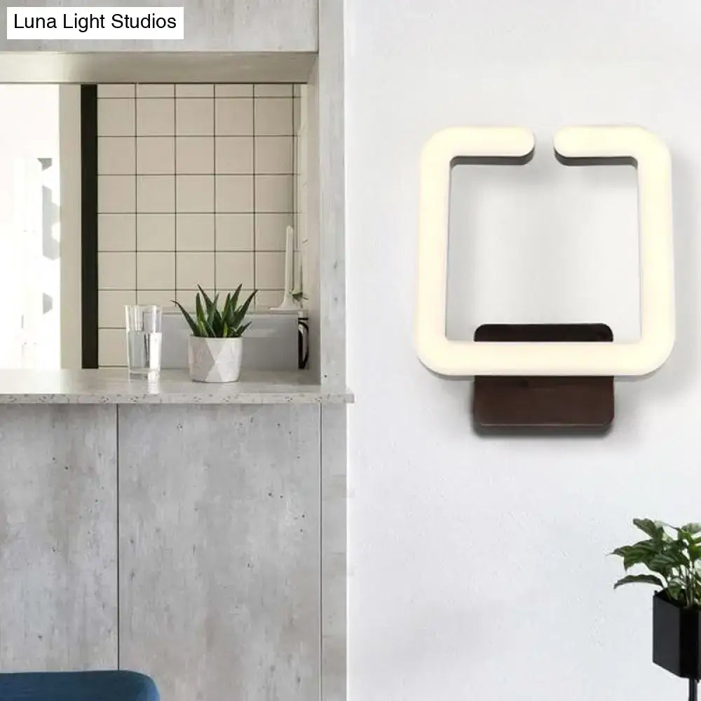 Modern minimalist off-white led wall sconce bedroom natural light