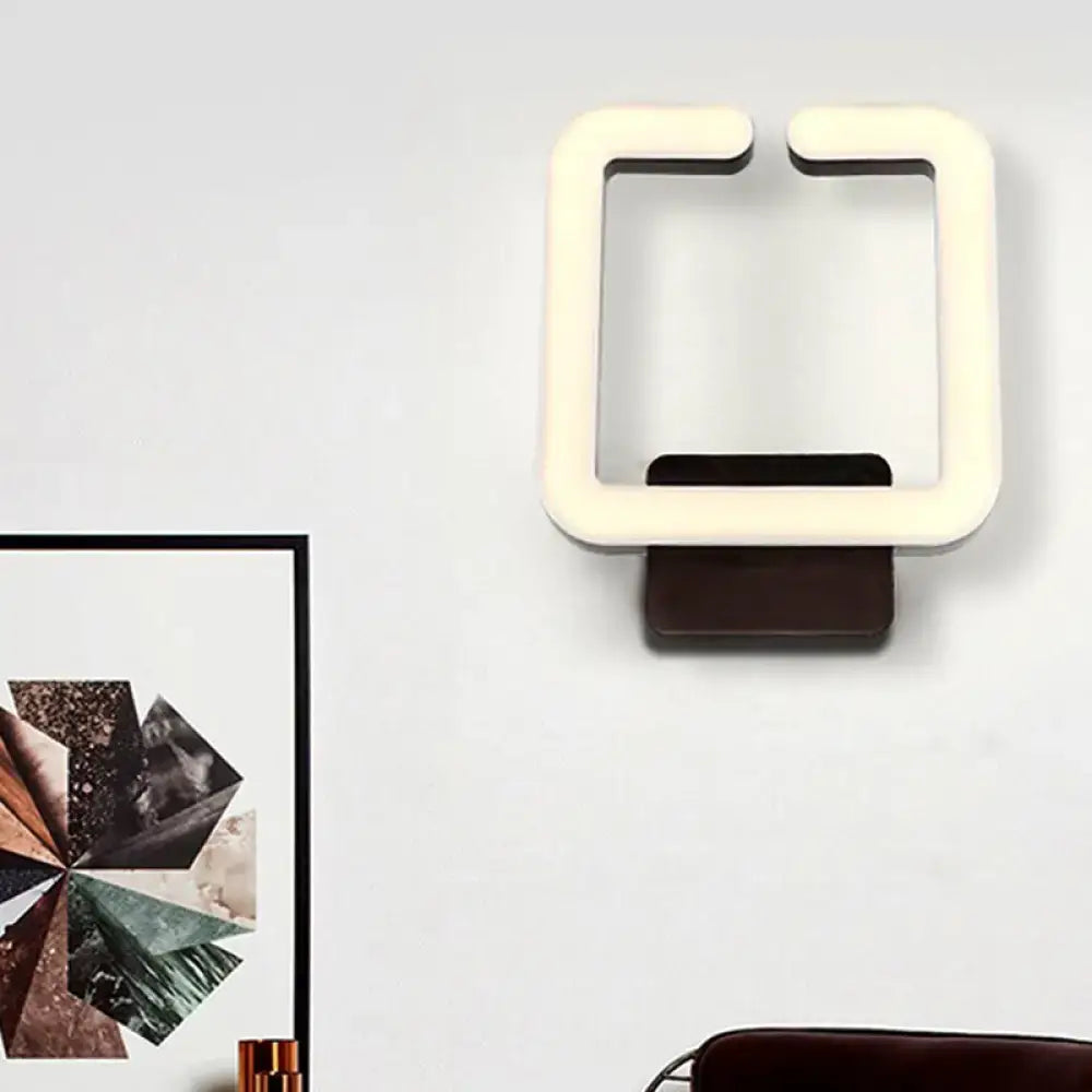 Modern minimalist off-white led wall sconce bedroom natural light