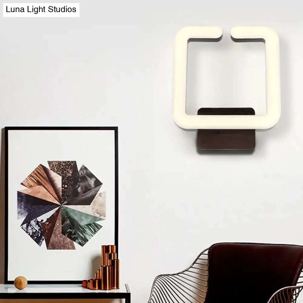 Modern minimalist off-white led wall sconce bedroom natural light
