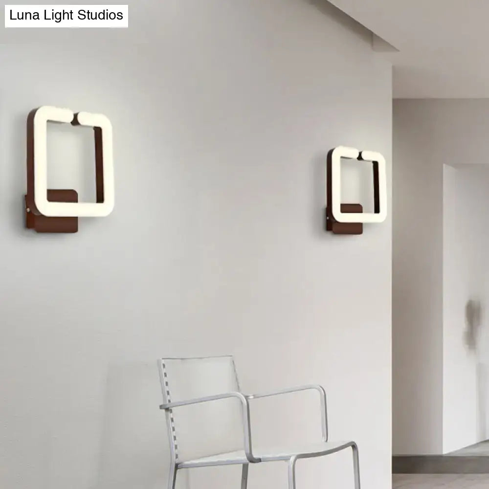 Modern minimalist off-white led wall sconce bedroom natural light