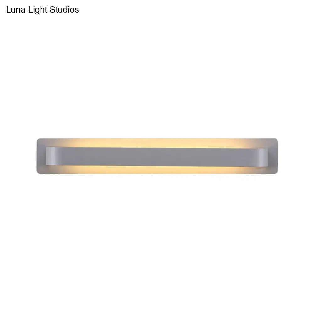 Modern minimalist silver linear wall lamp living room light