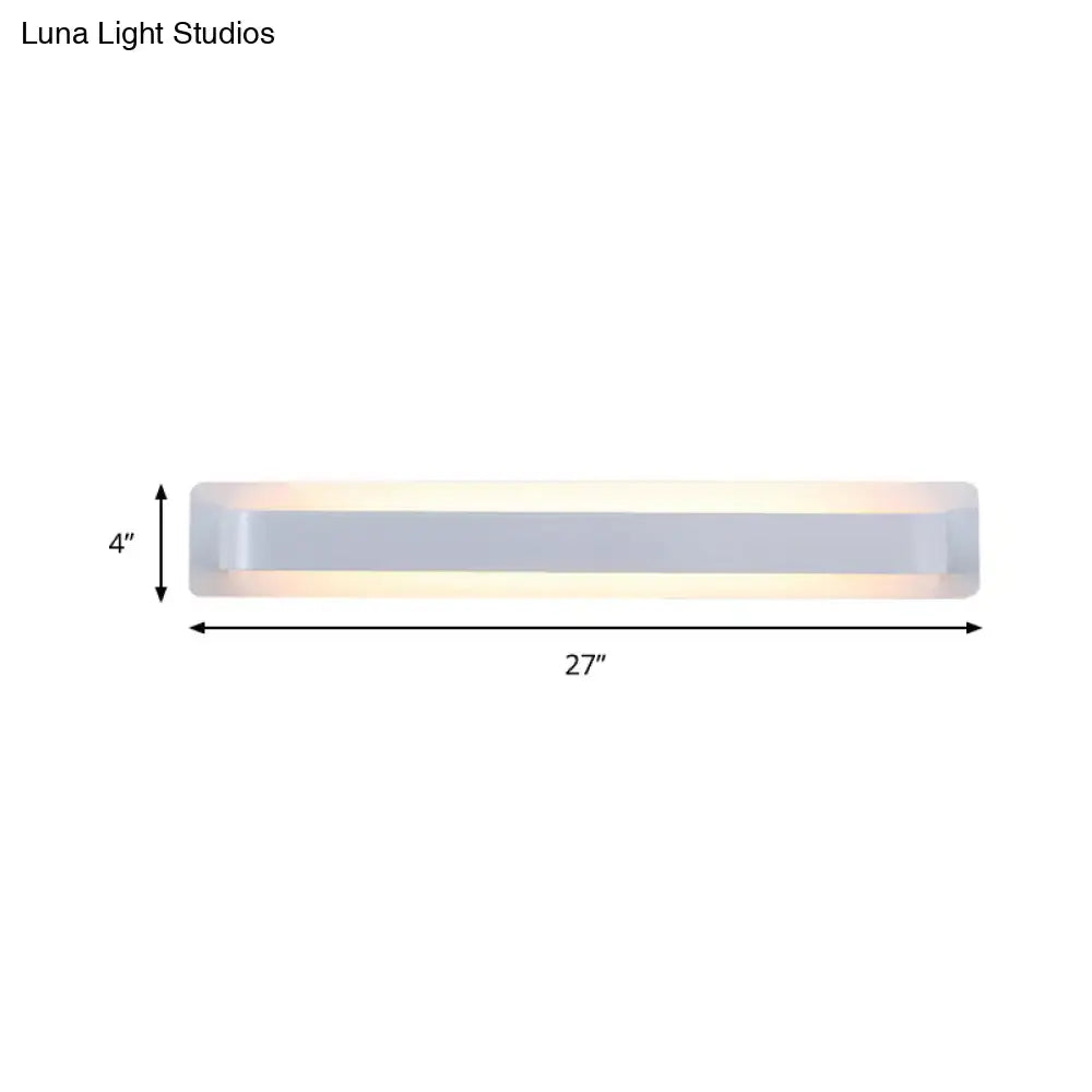 Modern minimalist silver linear wall lamp living room light