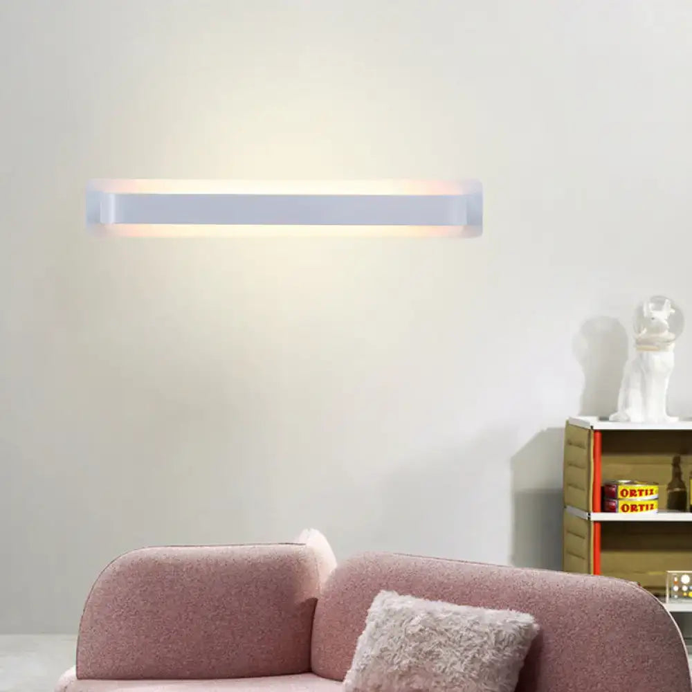 Modern minimalist silver linear wall lamp living room light