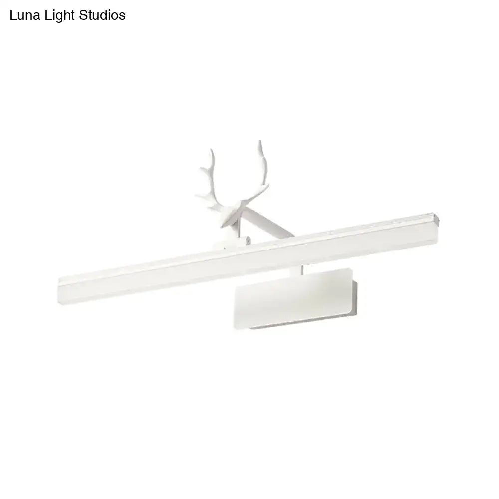 Modern minimalist white antler design led wall lamp bedroom light