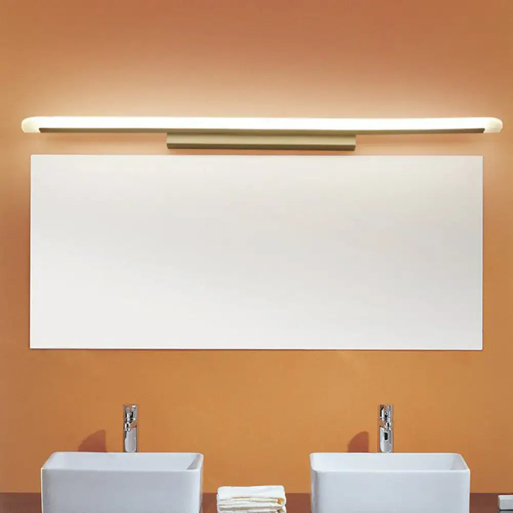 Modern minimalist white led vanity light fixture bathroom sconce