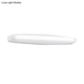 A sleek minimalist white led wall light with a rounded rectangular profile emitting warm white light for bedroom use