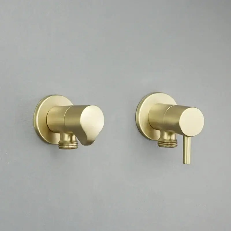 Modern multi finish decorbites brass triangle valve bathroom faucet