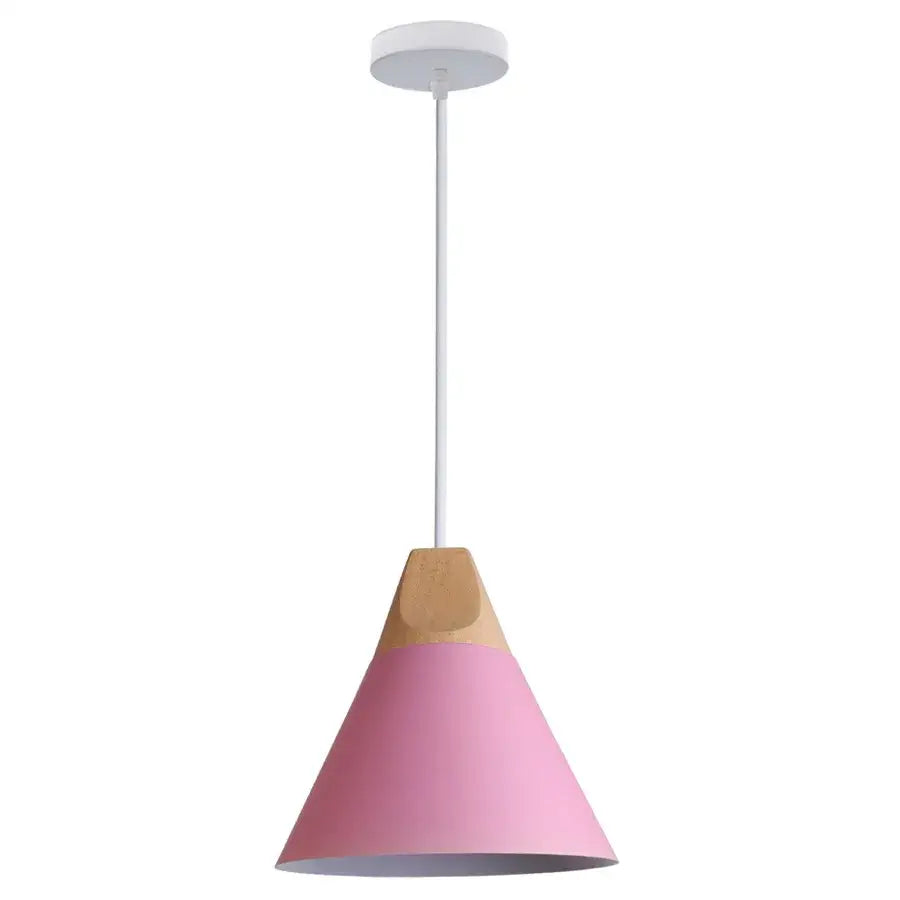 Modern multicolor decorbites cone wood pendant light dining room set