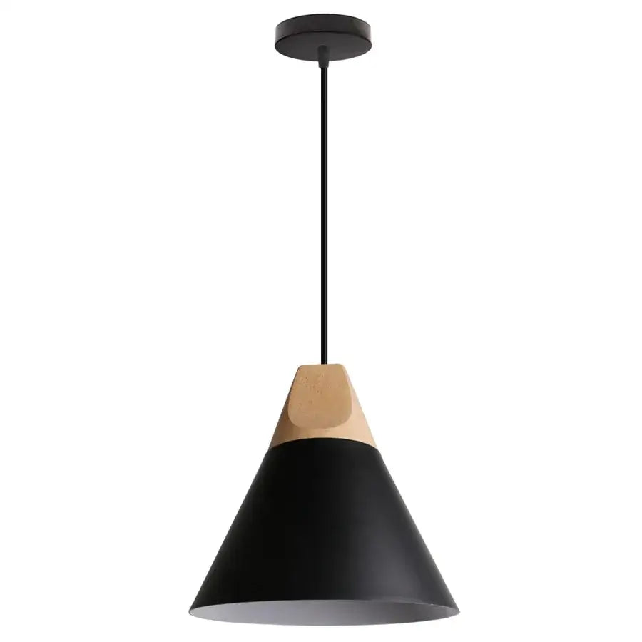 Modern multicolor decorbites cone wood pendant light dining room set