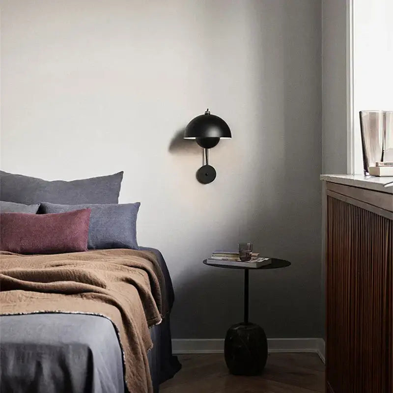 Modern mushroom colorful led bedside wall lamp for bedroom