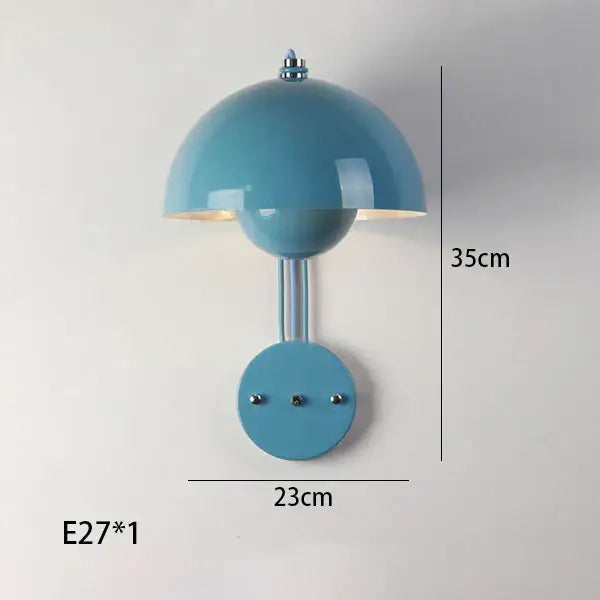 Modern mushroom colorful led bedside wall lamp for bedroom