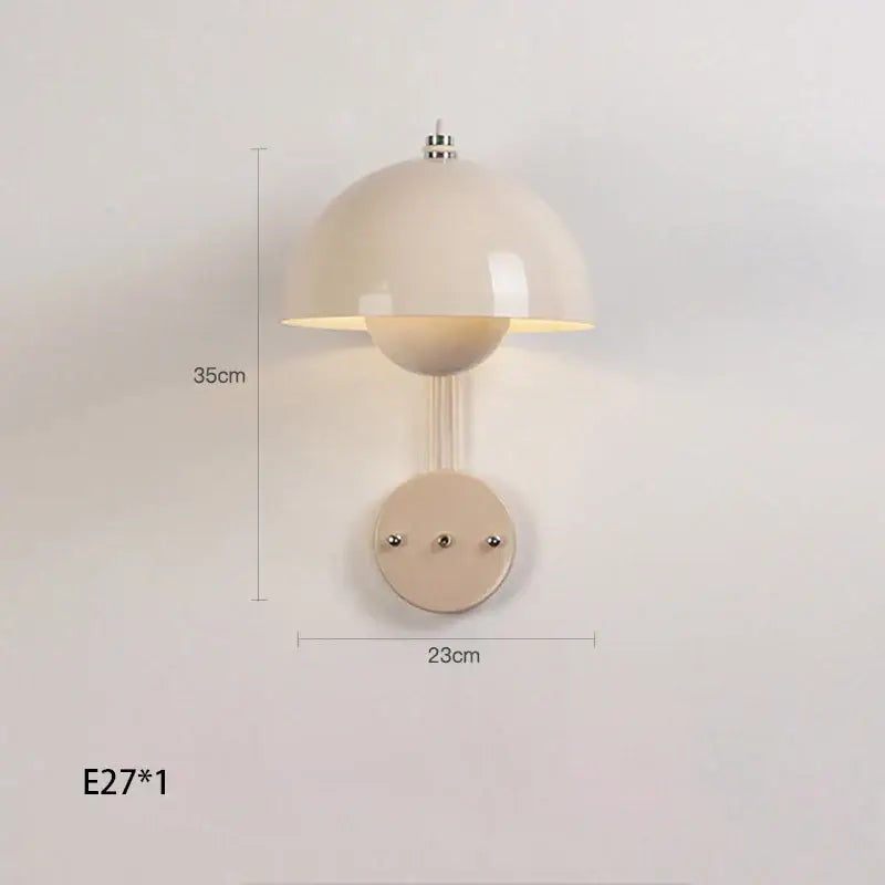 Modern mushroom colorful led bedside wall lamp for bedroom