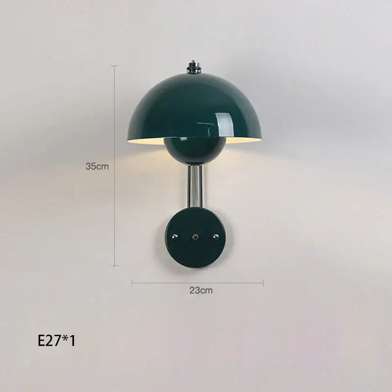 Modern mushroom colorful led bedside wall lamp for bedroom