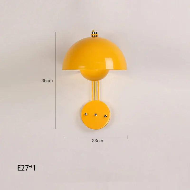 Modern mushroom colorful led bedside wall lamp for bedroom
