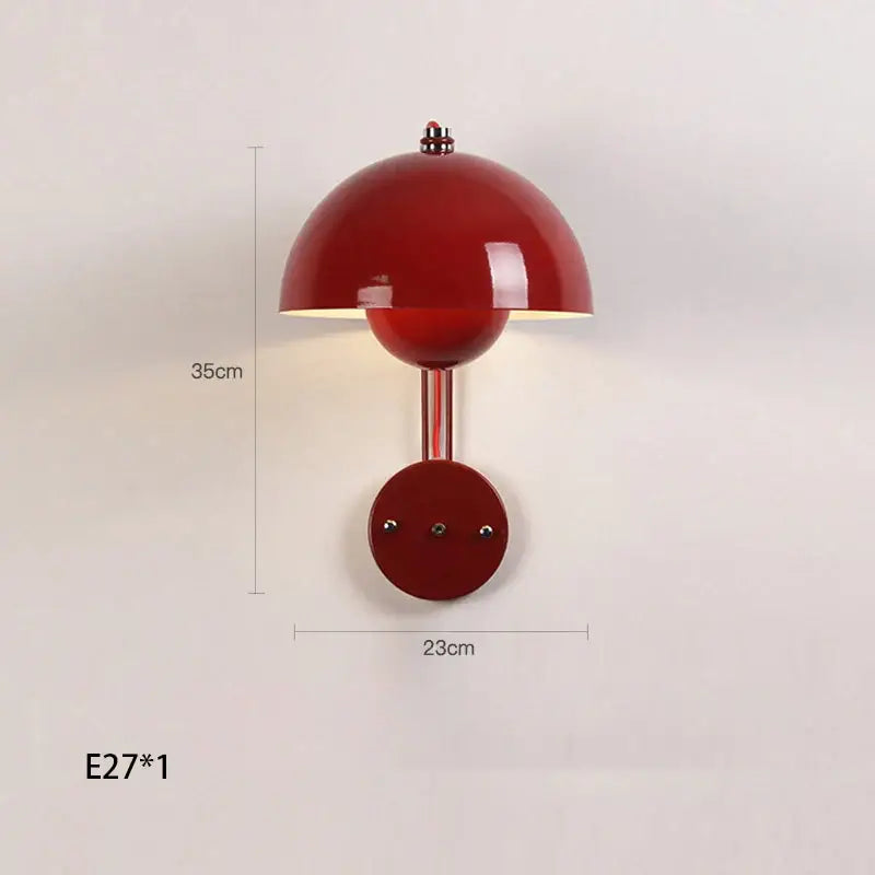 Modern mushroom colorful led bedside wall lamp for bedroom