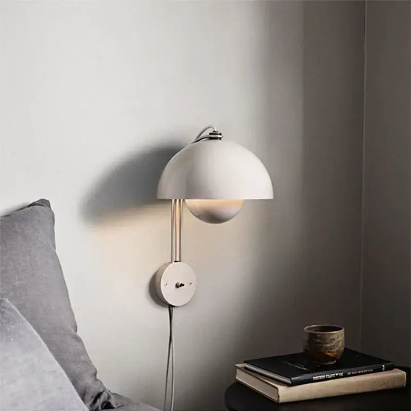 Modern mushroom colorful led bedside wall lamp for bedroom