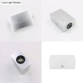 Modern nickel finish rectangular led wall sconce porch light
