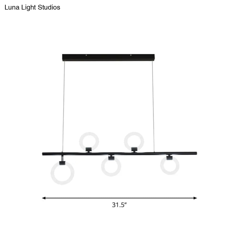 DecorBites™ Modern Nordic LED Chandelier with Warm/White Light and Linear Metal Design, Available in 3 Sizes: 31.5"/39"/47