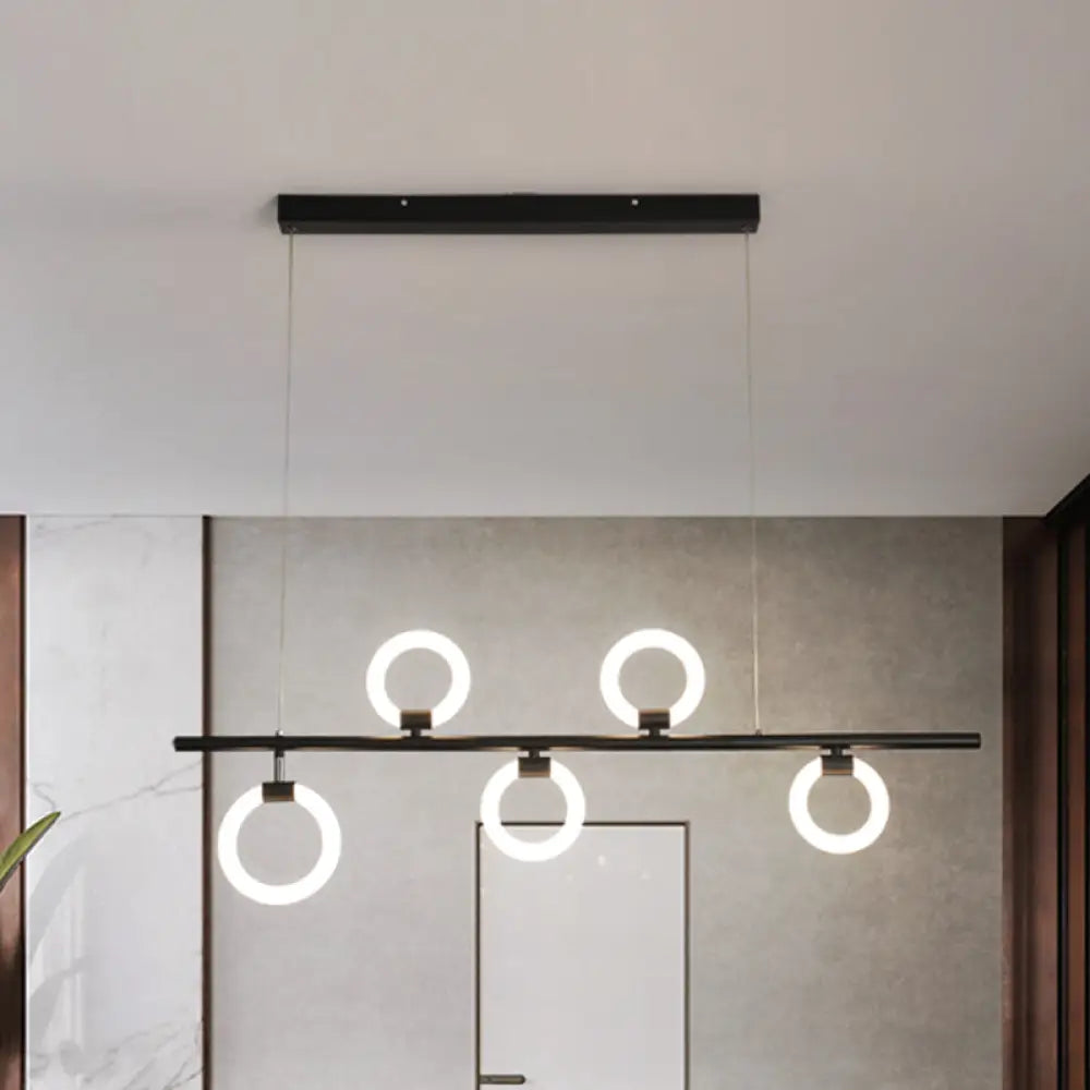 DecorBites™ Modern Nordic LED Chandelier with Warm/White Light and Linear Metal Design, Available in 3 Sizes: 31.5"/39"/47