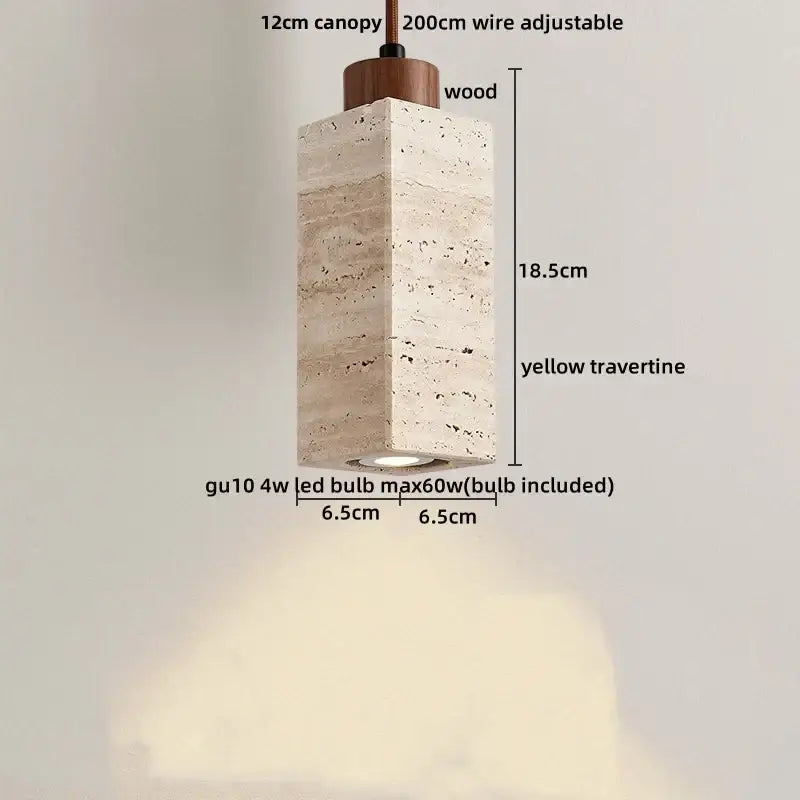Modern off white cave stone led pendant light dining room