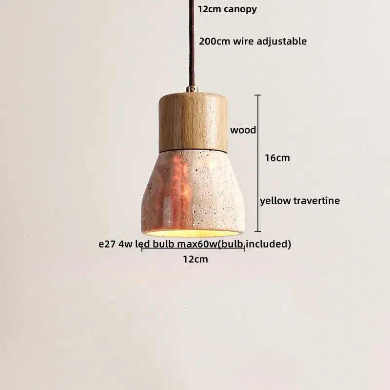 Modern off white cave stone led pendant light dining room