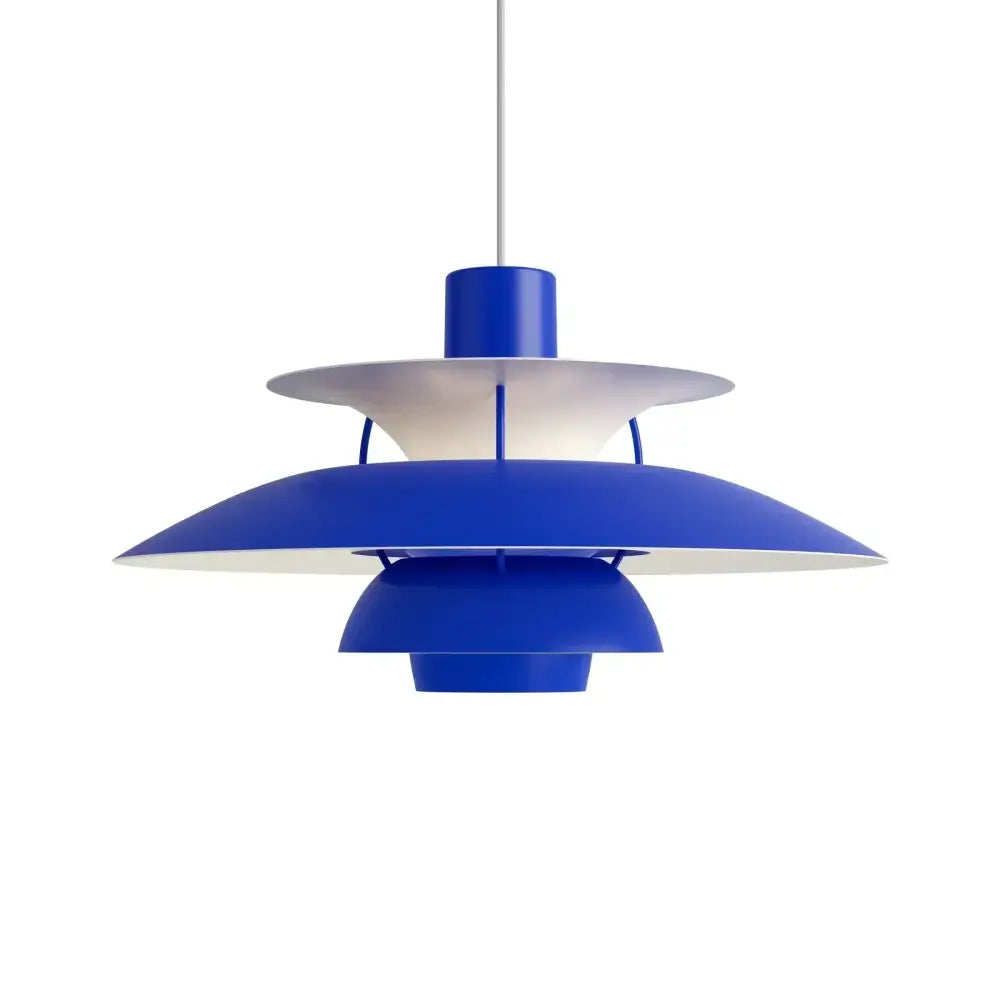 Modern orange & white tiered umbrella pendant light for kitchen