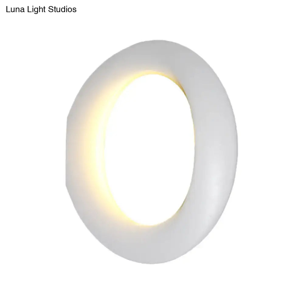 Modern oval black & white led mirror bedroom wall light 110v-120v