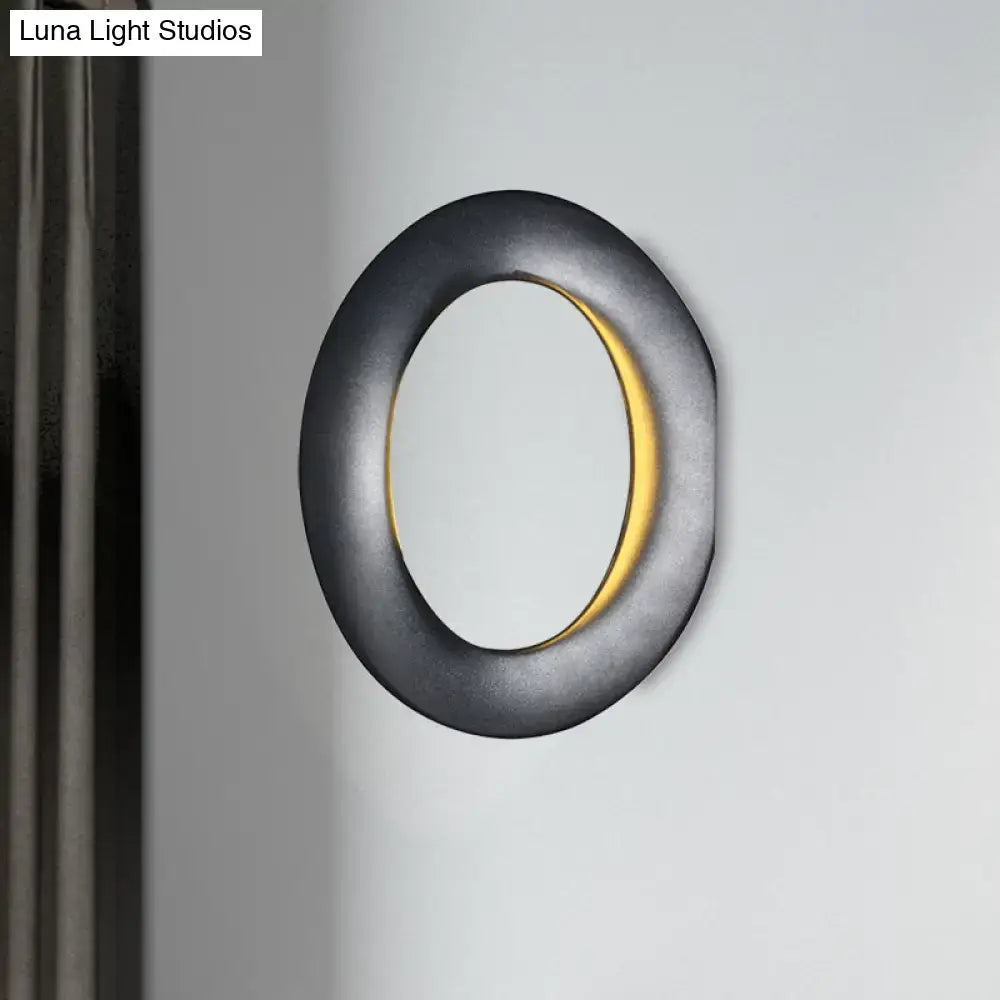 Modern oval black & white led mirror bedroom wall light 110v-120v