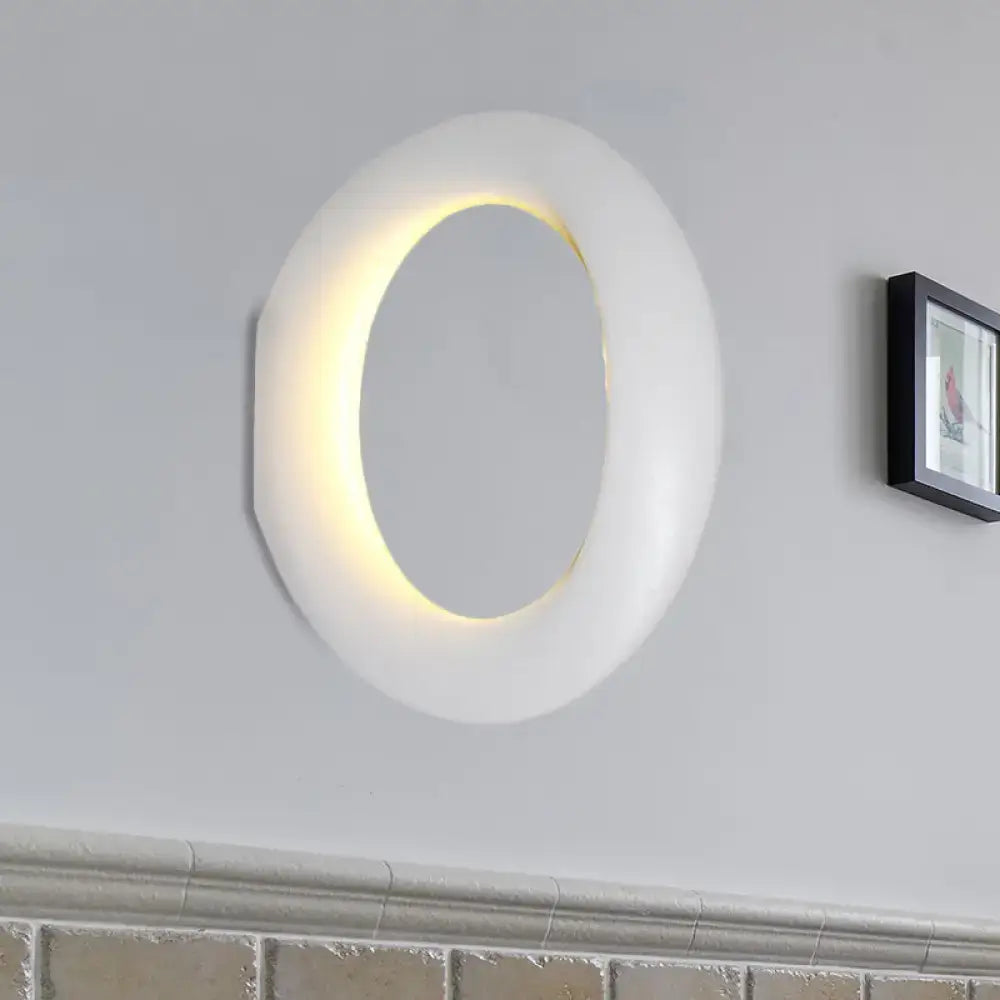 Modern oval black & white led mirror bedroom wall light 110v-120v